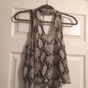 Karlie snake skin crop key hole crop size S